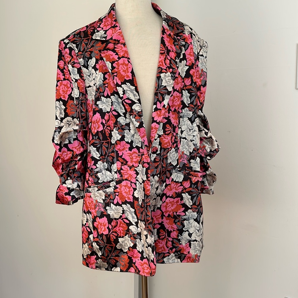 Cinq à Sept Silk Floral KYLIE Blazer Jacket Size 4